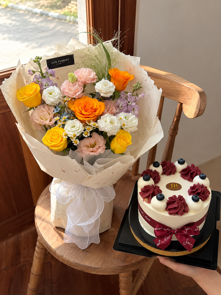 Bouquet and Cake by the Window (1)
