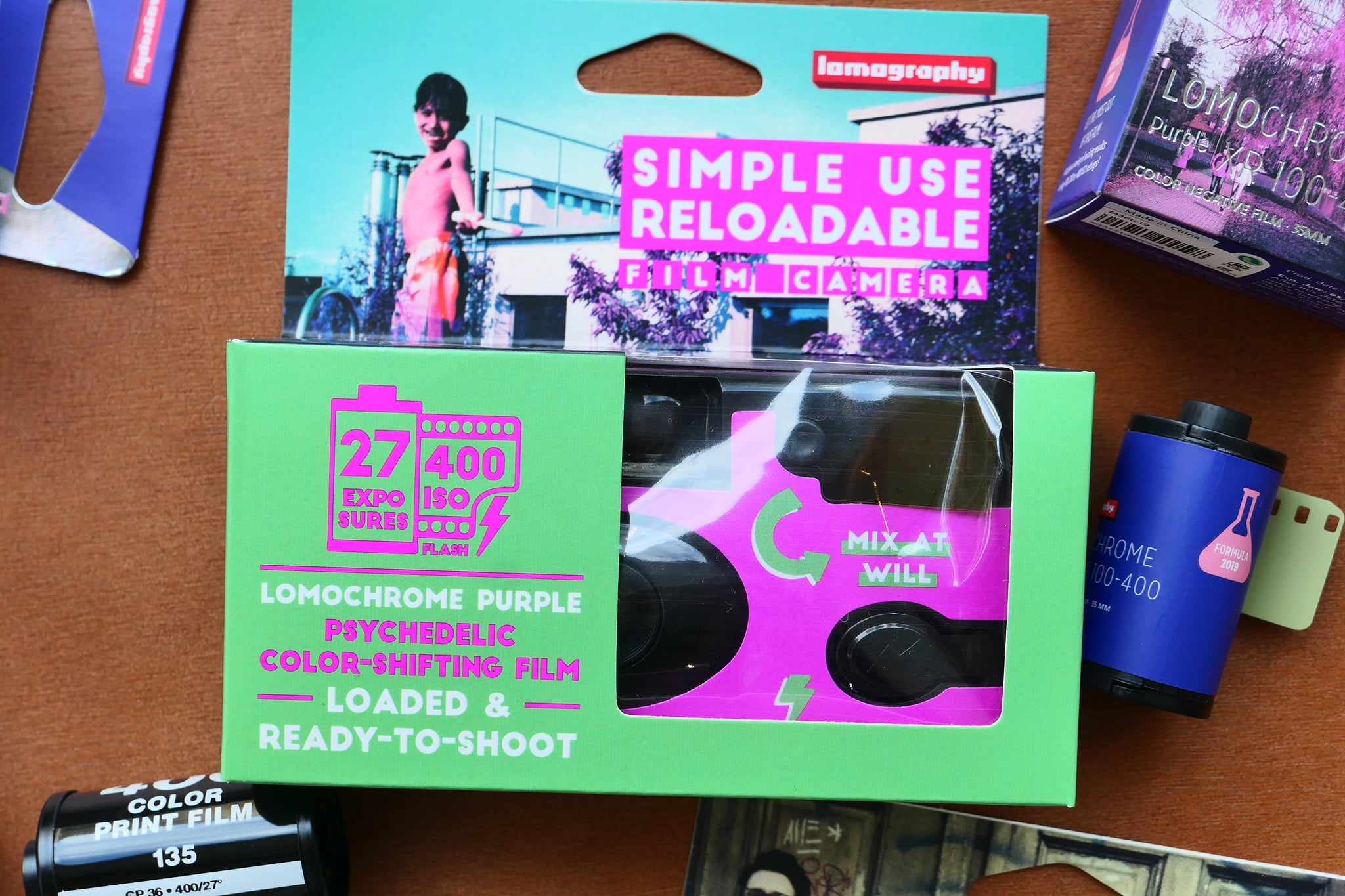 lomography camera purple