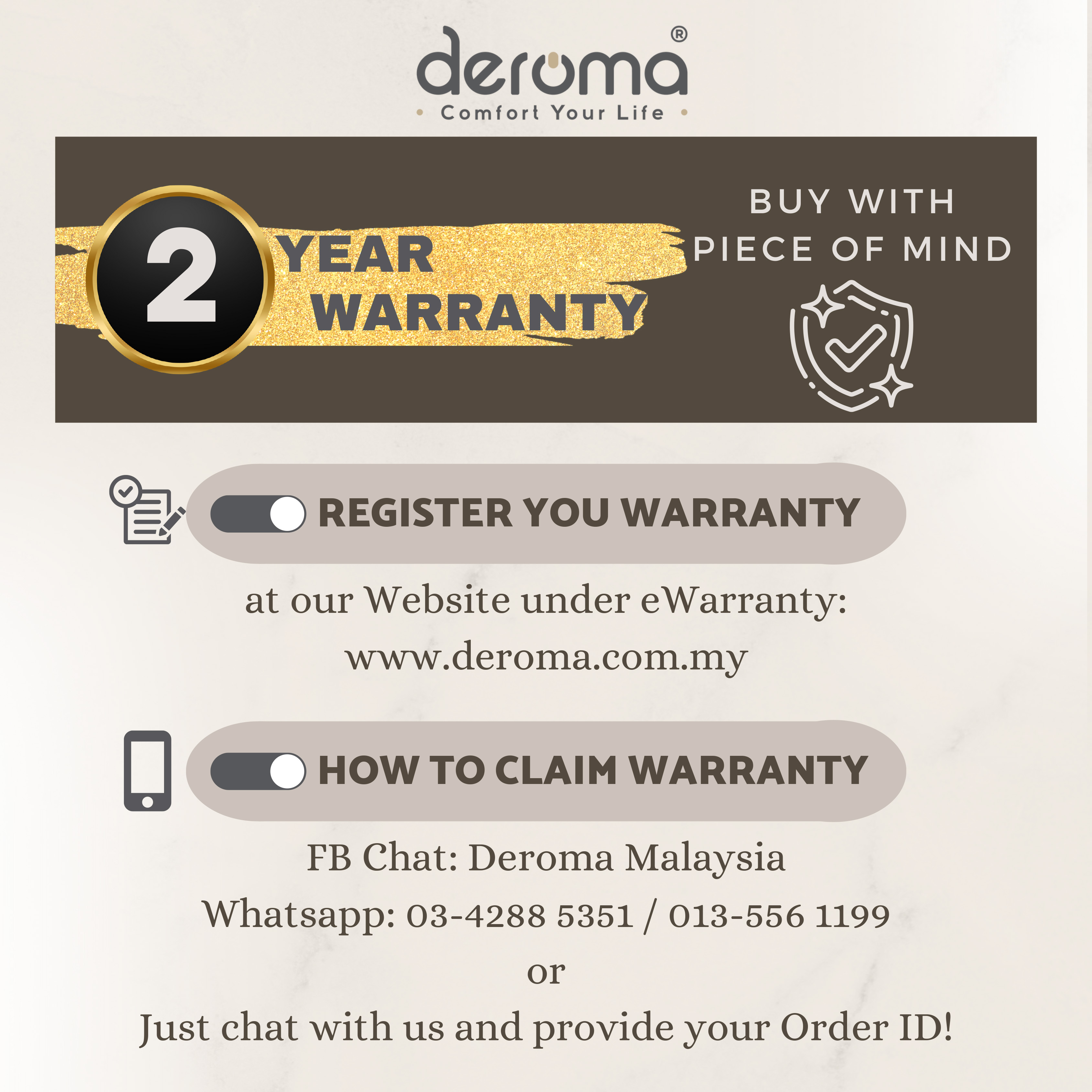 Deroma Warranty