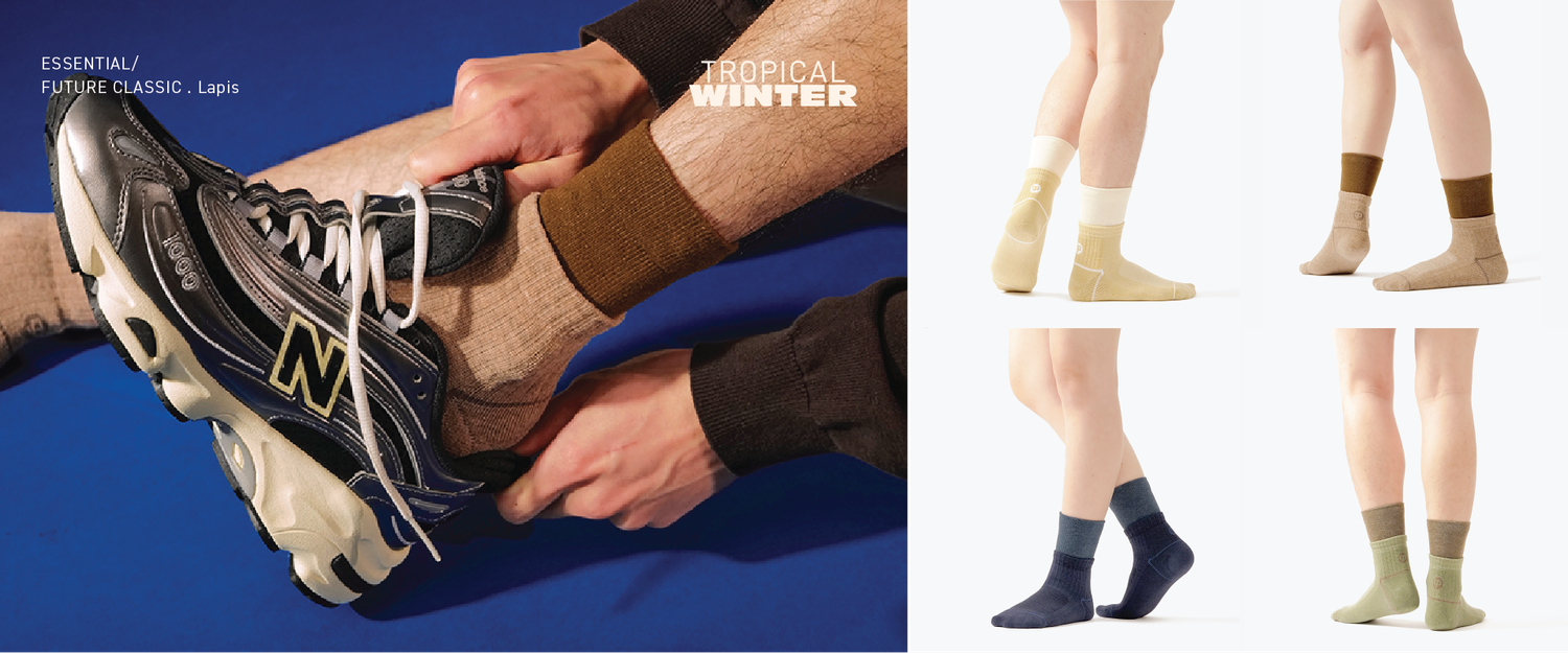 GOODPAIRSOCKS - TROPICAL WINTER / Lapis