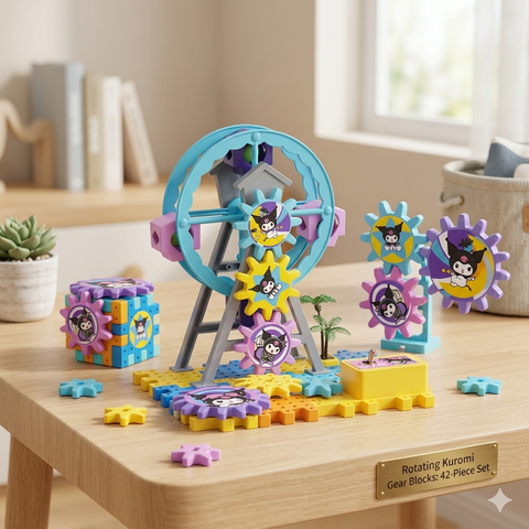 Rotating Kuromi Gear Blocks