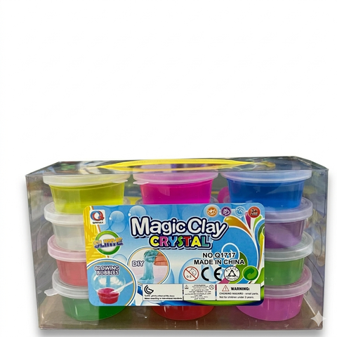 Magical Clay Crystal Slime 12pcs