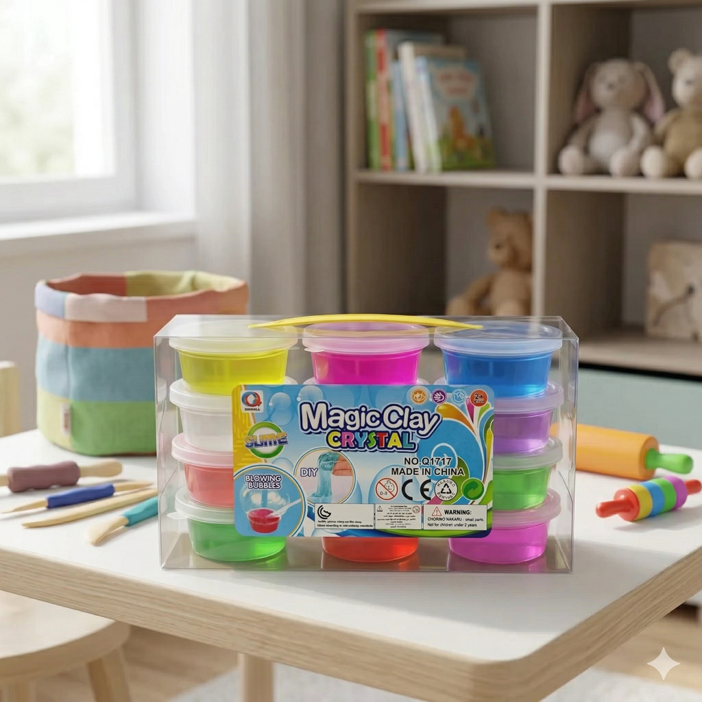 Magical Clay Crystal Slime 12pcs