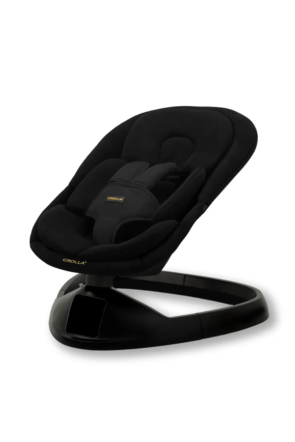 CrollaBaby-WBG-Comfeo-Midnight-Black-45deg-left-with-cushion