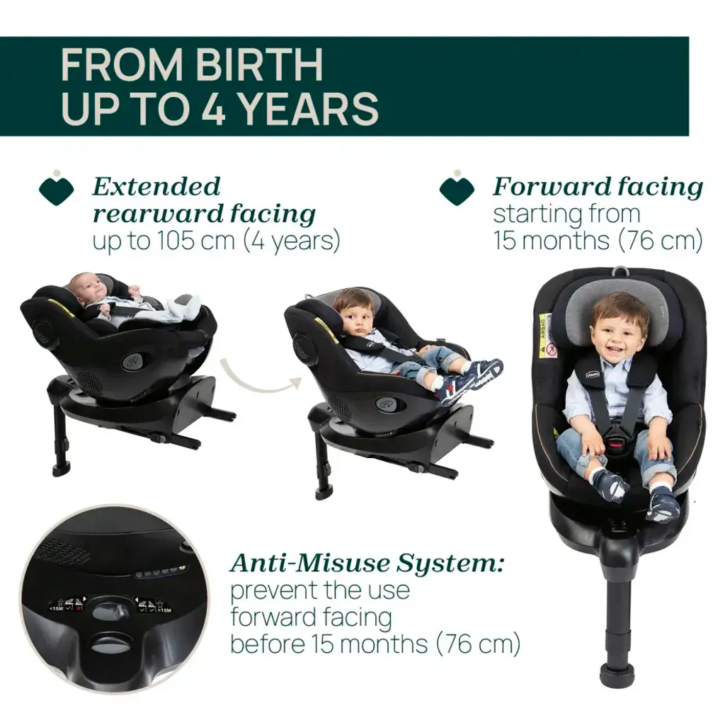Chicco Seat105 ISOFIX R129 Baby Carseat 360