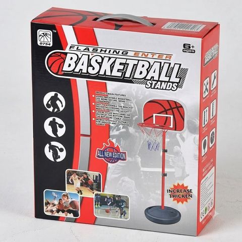 Portable Kids Basketball Hoop Stand - Adjustable Height Toy Set with Inflatable Ball, Fillable Base, and Backboard for Indoor & Outdoor Backyard Play, Sports Game Gift for Boys & Girls Ages 6+
