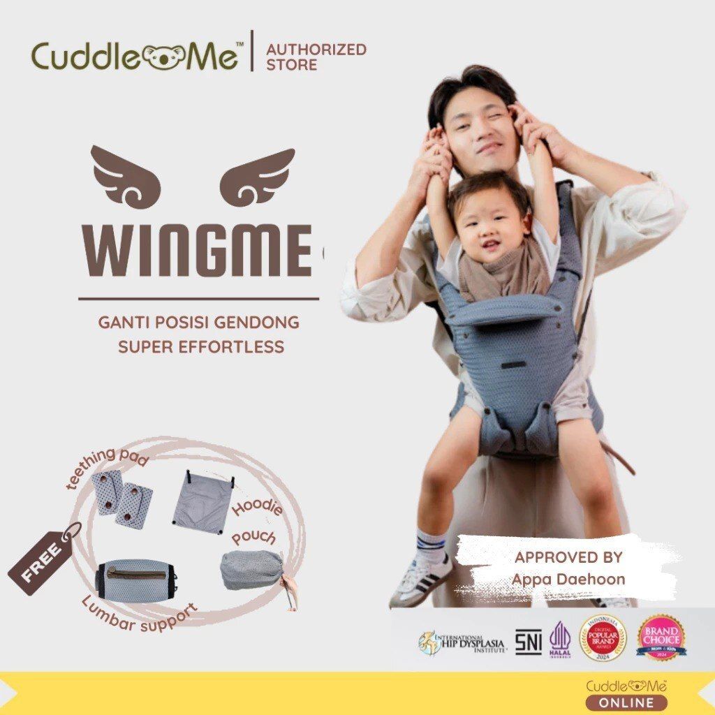 CuddleMe WingMe Premium Baby Carrier – Multi Carry Positions Ergonomic Newborn to 20kg Carrier