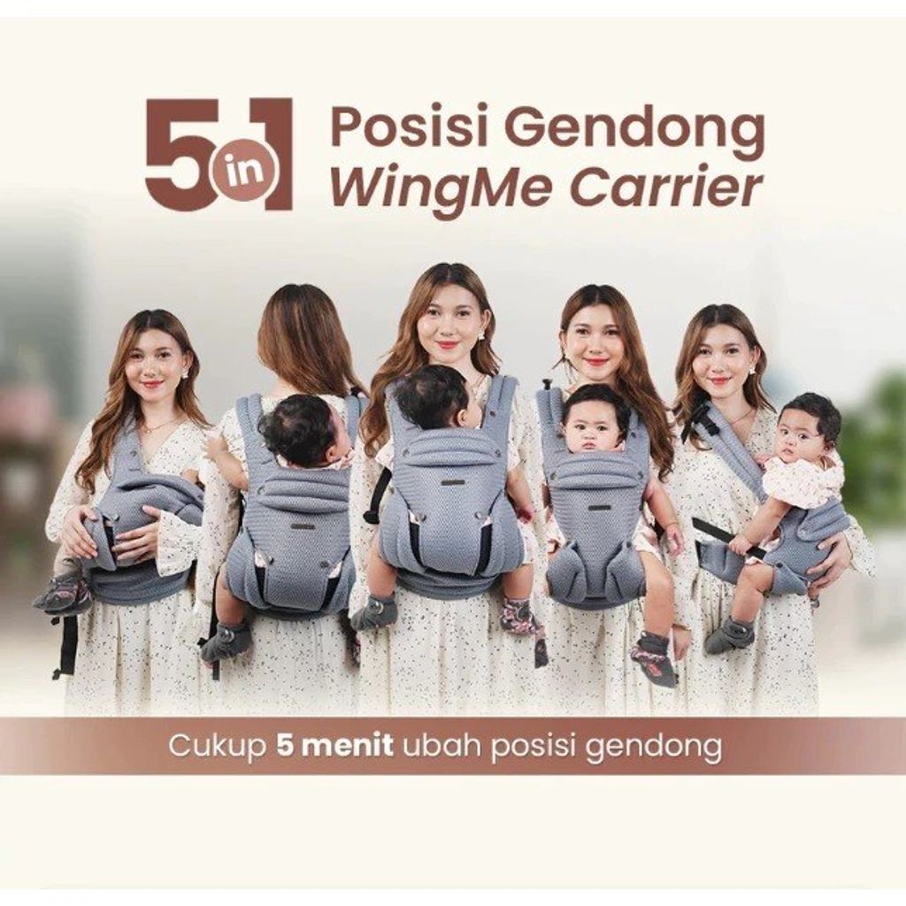 CuddleMe WingMe Premium Baby Carrier – Multi Carry Positions Ergonomic Newborn to 20kg Carrier