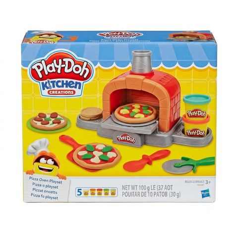 Play-Doh Kitchen Creations Pizza Oven Playset – Creative Arts & Crafts Toy for Kids with 5 Modeling Compound Cans and Kitchen Tools