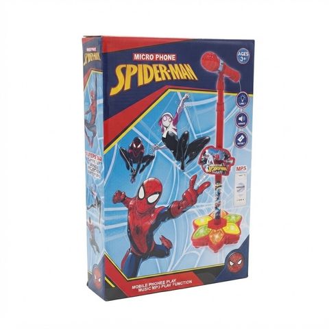 Spider-Man Musical Microphone Stand Toy with MP3 Plug-In & Stage Lights