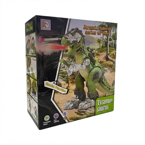 Jurassic Adventure Series: Interactive Mechanical Tyrannosaurus Rex Toy with Real Smoke & Sound FX