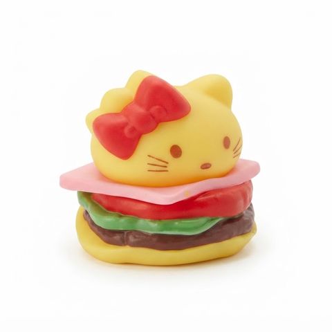 Needoh Kitty Burger Squeeze Squishy Toy
