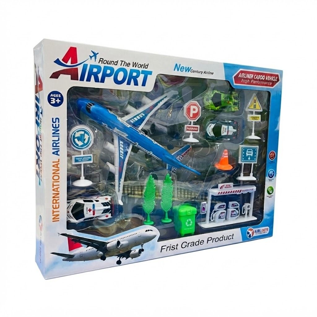 Round The World Airport International Airlines Ultimate Aviation & City Playset