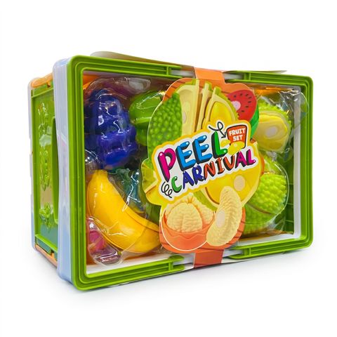 PEEL & CARNIVAL Fruit Cutting Toy Set (Foldable Storage Box)