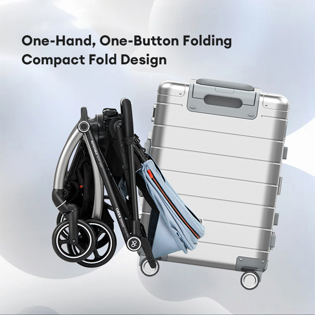 ORSA Omni 360° Baby Stroller | Lightweight Aluminium Frame | Compact Fold