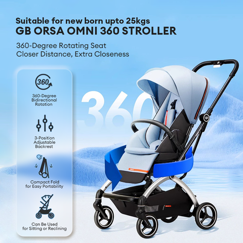 ORSA Omni 360° Baby Stroller | Lightweight Aluminium Frame | Compact Fold