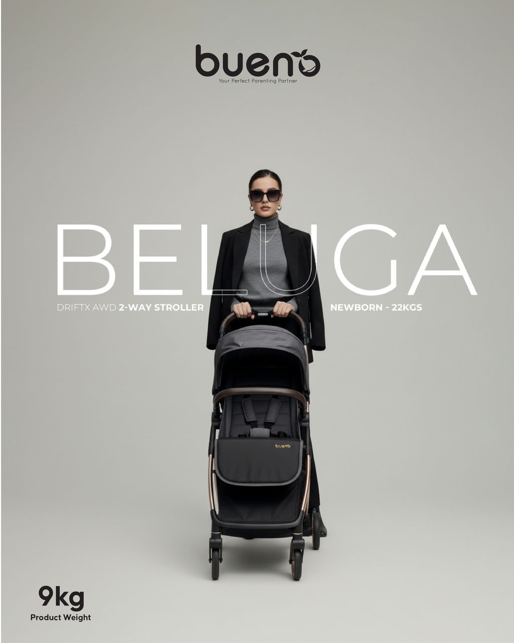 GB Bueno Beluga DriftX AWD | 2-Way Stroller