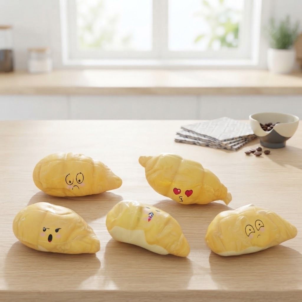 Cute Emoji Durian Squishy Toys - Slow Rising Fruit Stress Relief Fidget Toys Set
