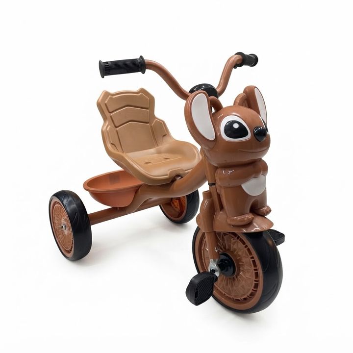 Kids Stitch Tricycle with Storage Basket & Front Character Figure