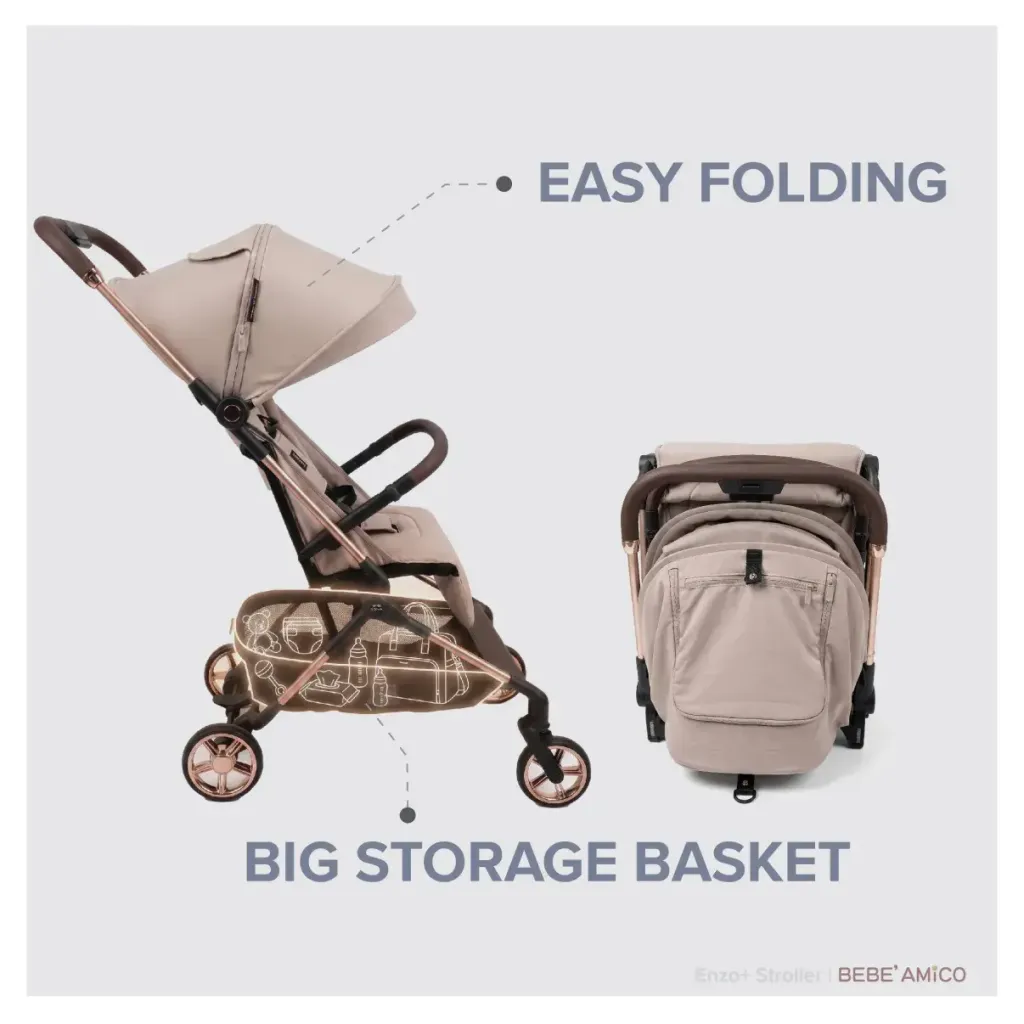 Bebé Amico Enzo+ Baby Stroller | Lightweight Cabin Stroller Malaysia