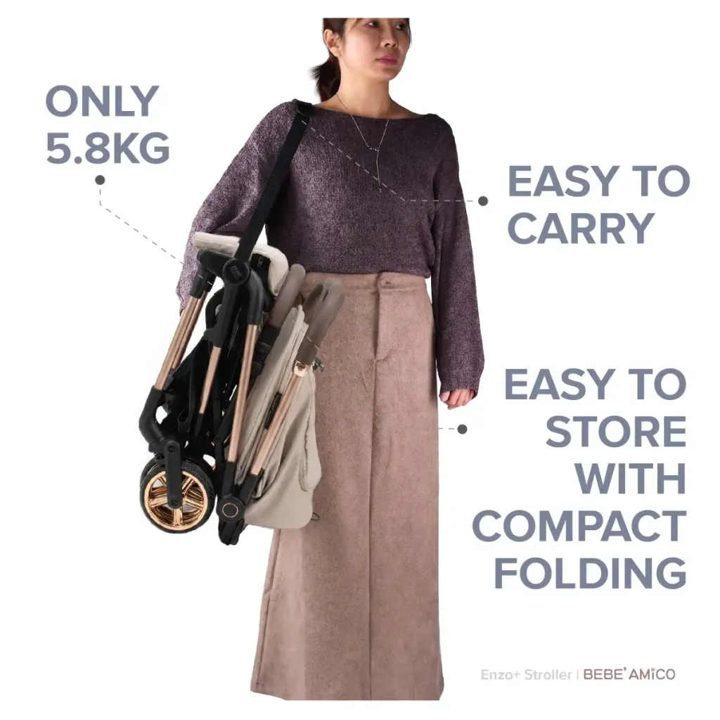 Bebé Amico Enzo+ Baby Stroller | Lightweight Cabin Stroller Malaysia