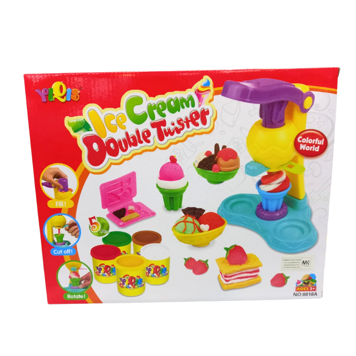 Ice Cream Double Twister Playdough Clay