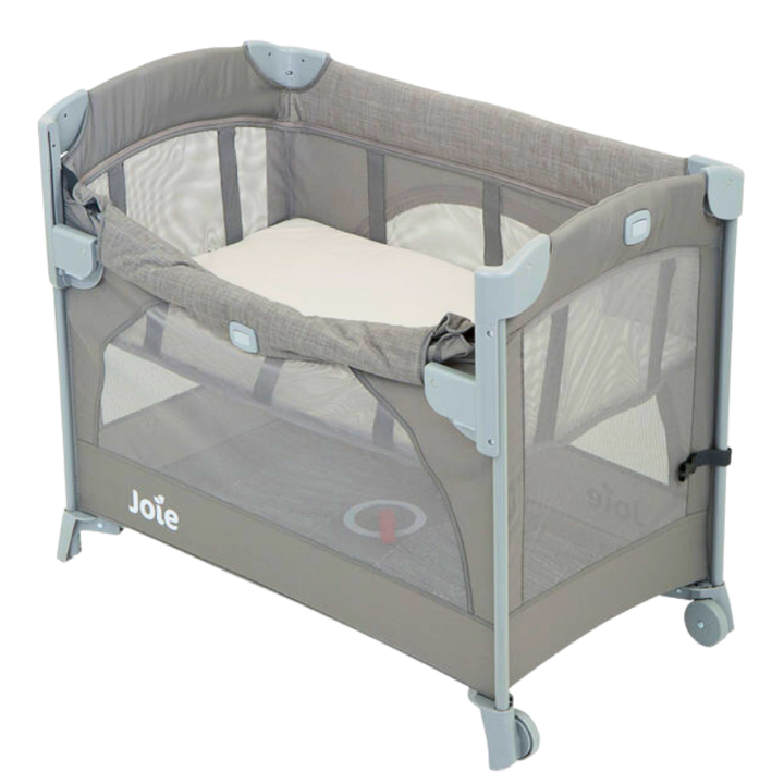 Joie Kubbie Sleep Playpen Baby Cot | Compact Fold Bedside Cot with Mattress
