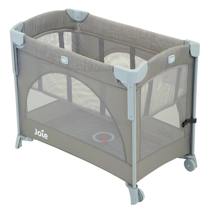 Joie Kubbie Sleep Playpen Baby Cot | Compact Fold Bedside Cot with Mattress