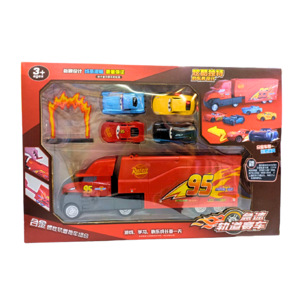 Pixar Cars with Lightning McQueen Truck Garage