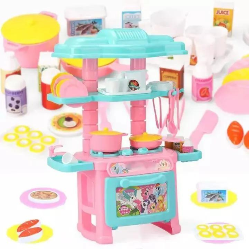 Mini Kitchen Set Cartoon Kids Toys 47 Pcs