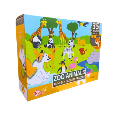 Zoo Animal Jumbo Floor Puzzle 35 Pcs