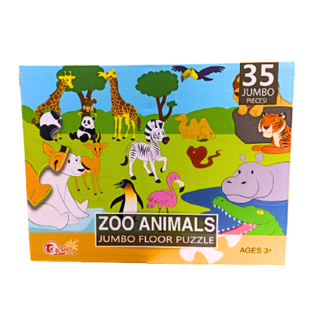 Zoo Animal Jumbo Floor Puzzle 35 Pcs