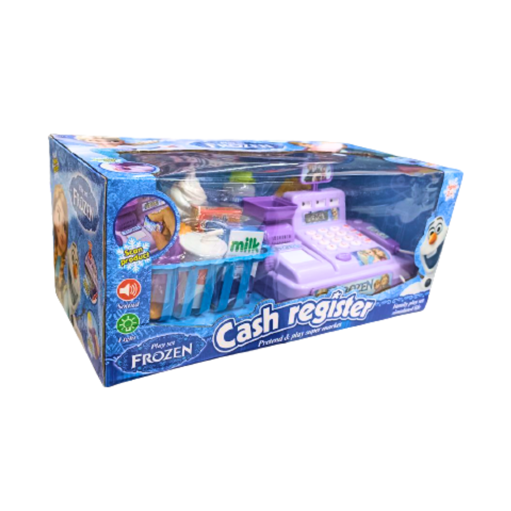 Frozen Cash Register With Groceries