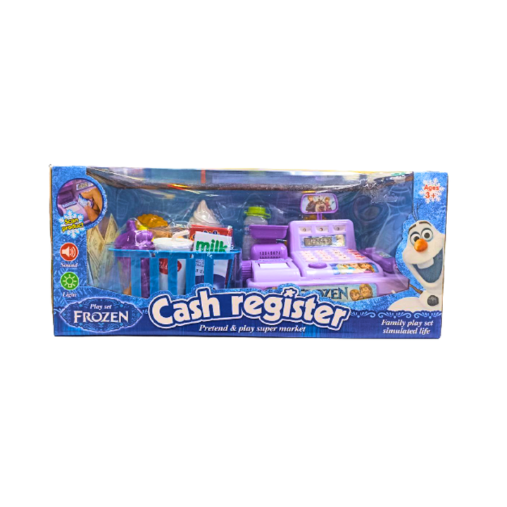 Frozen Cash Register With Groceries