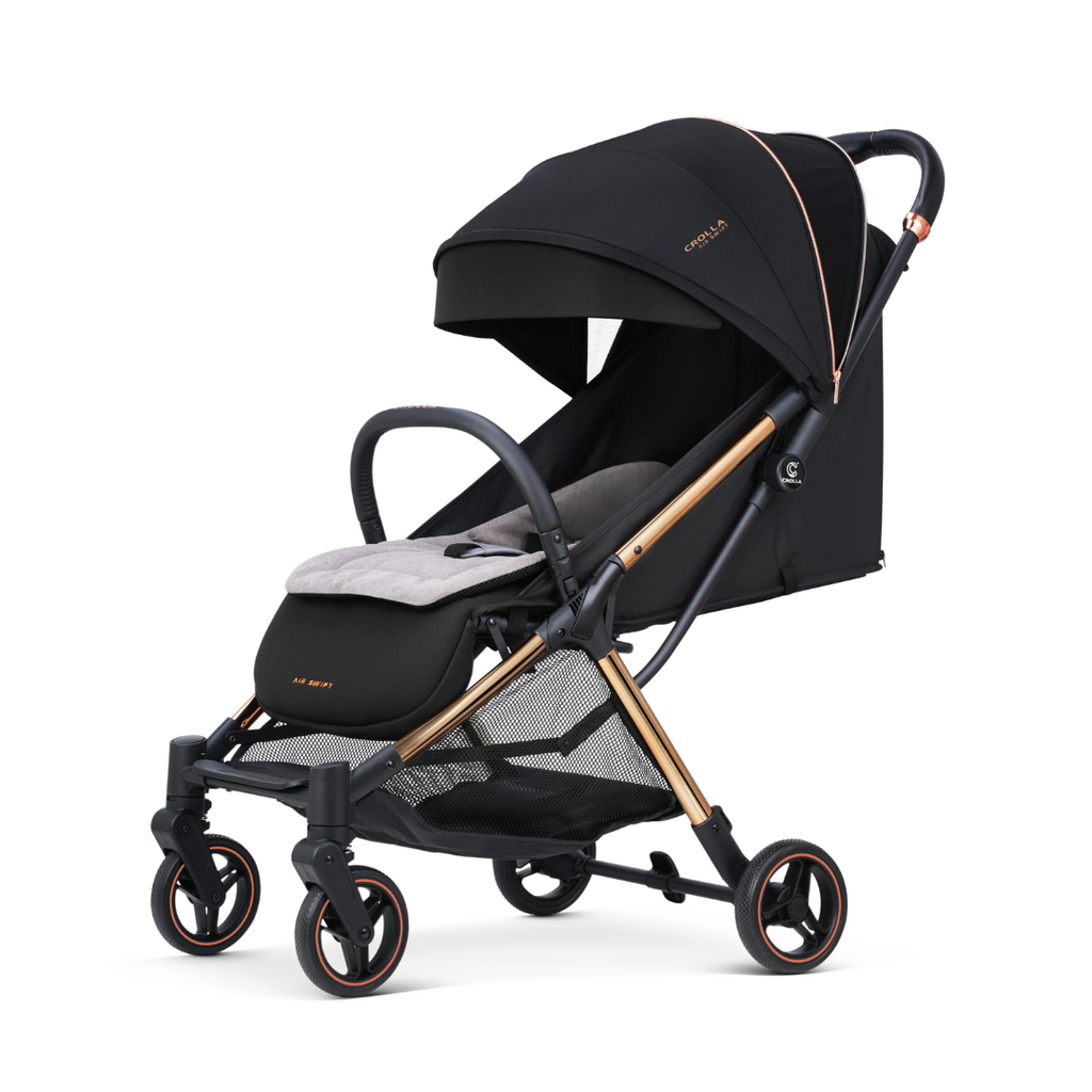 Crolla Air Swift Premium Auto Fold Baby Stroller | Metallic Gold