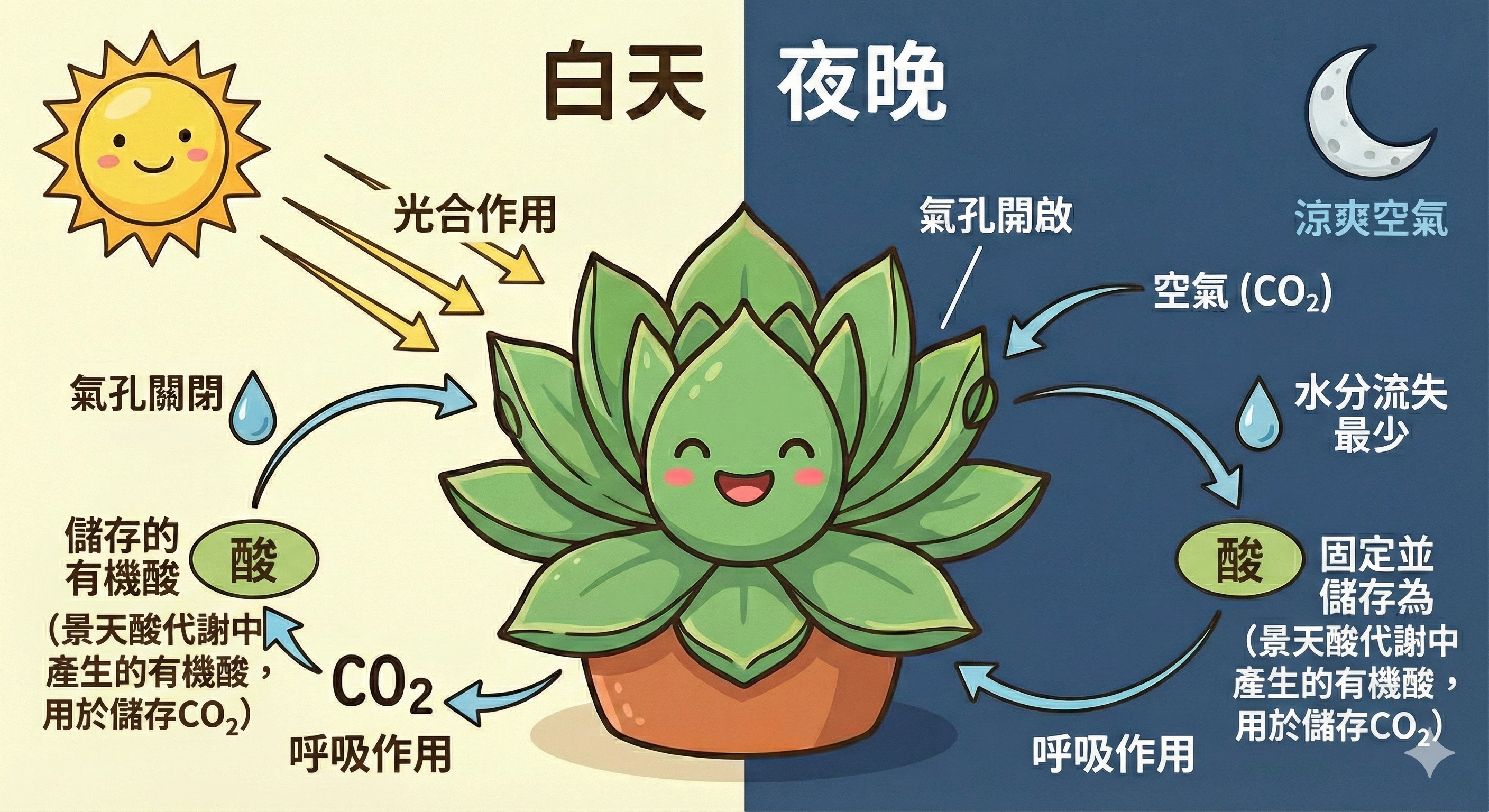 景天酸代謝的原理介紹(AI生成輔助理解)