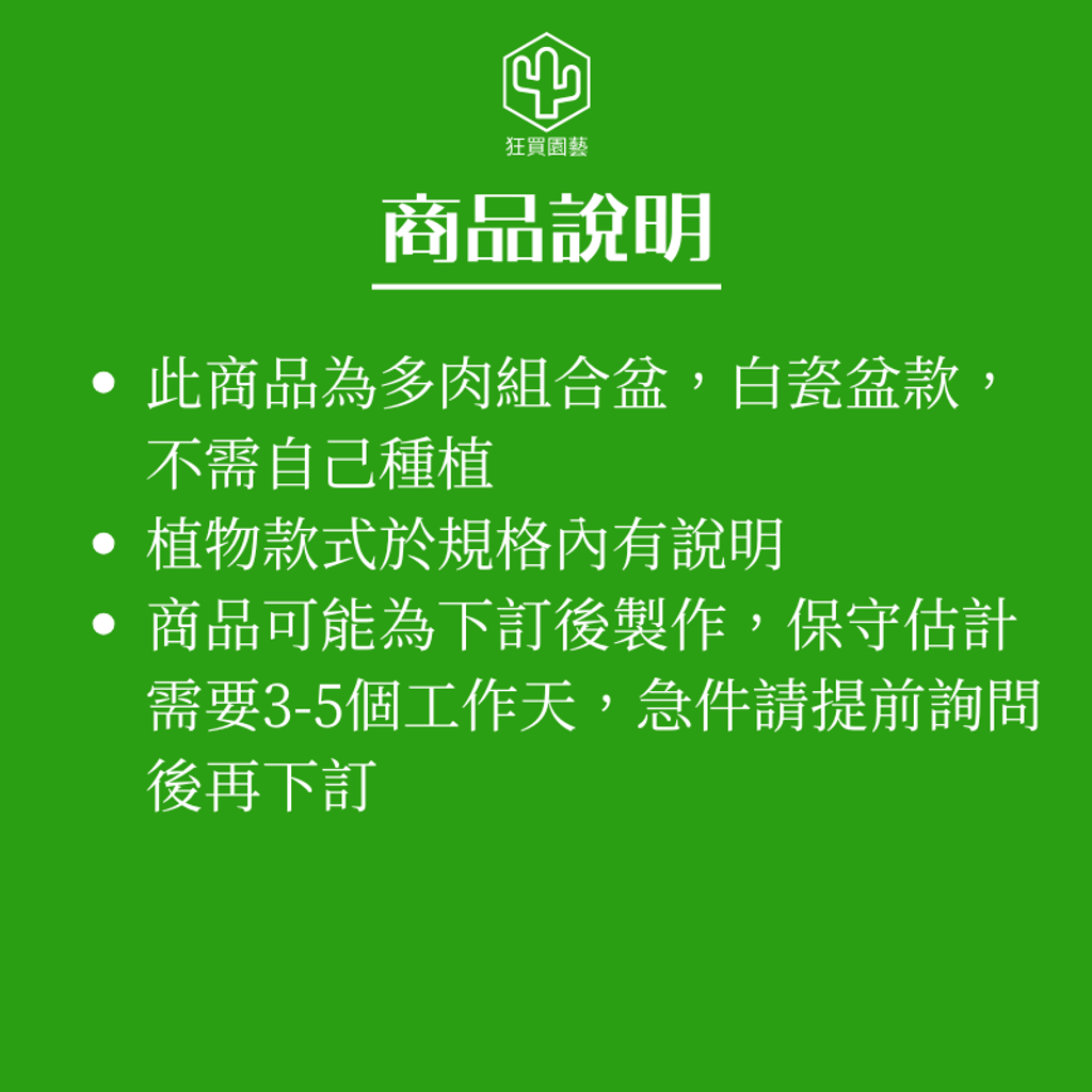 多肉植物盆栽 商品說明