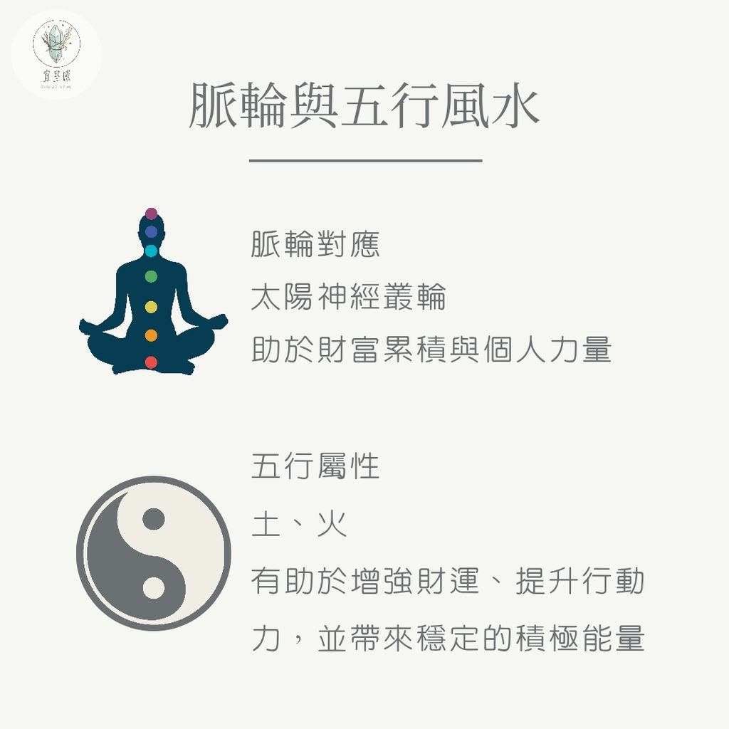黃水晶牙脈輪與五行