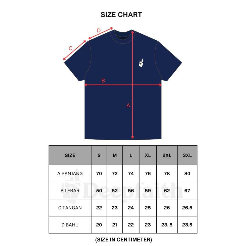 Saizing Chart - Tshirt DF