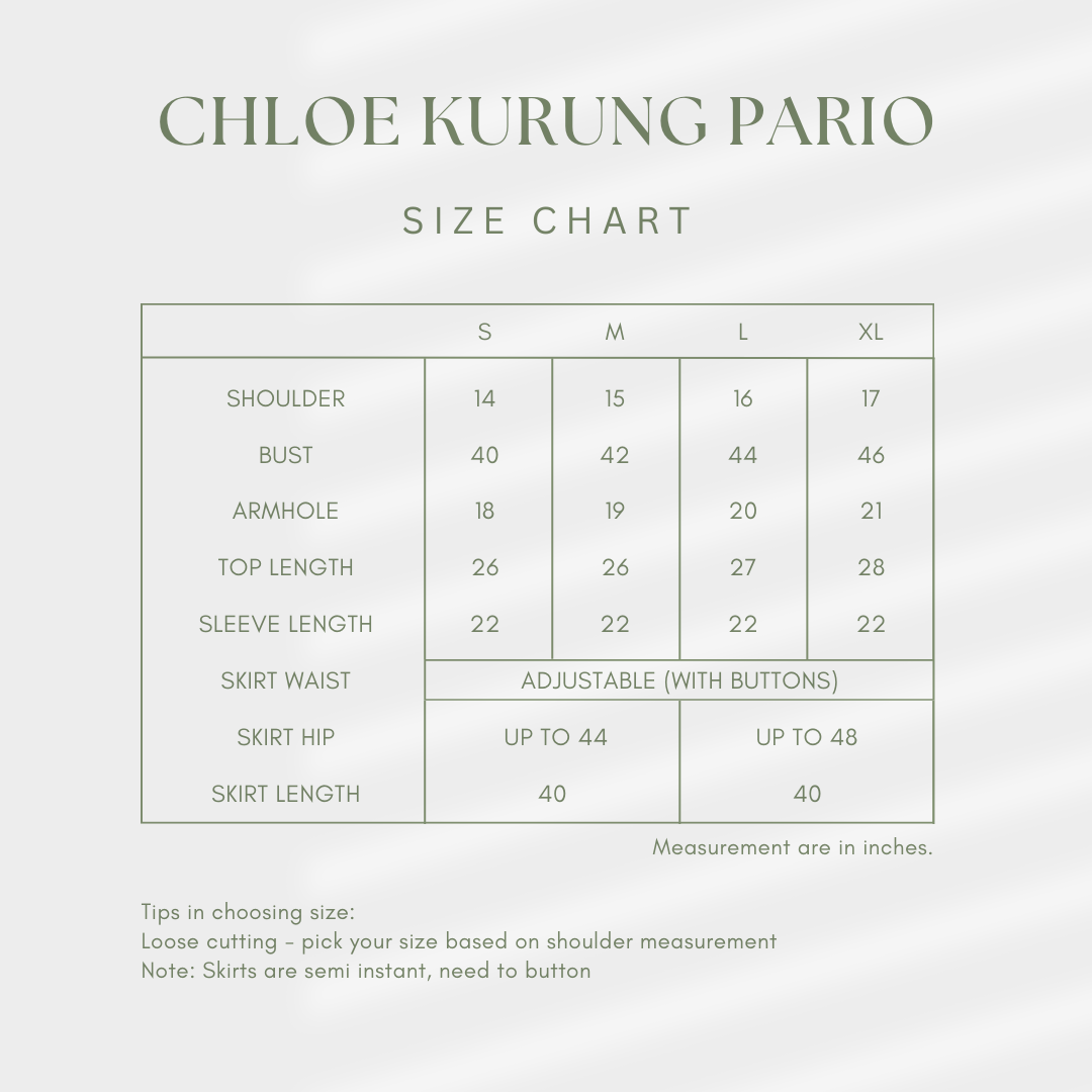 Chloe size chart