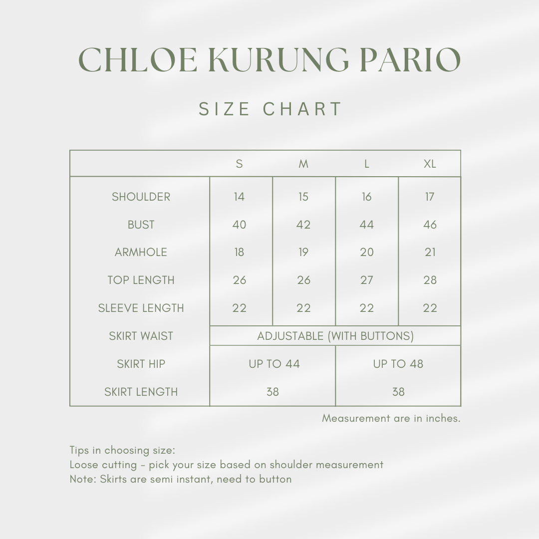 Chloe size chart