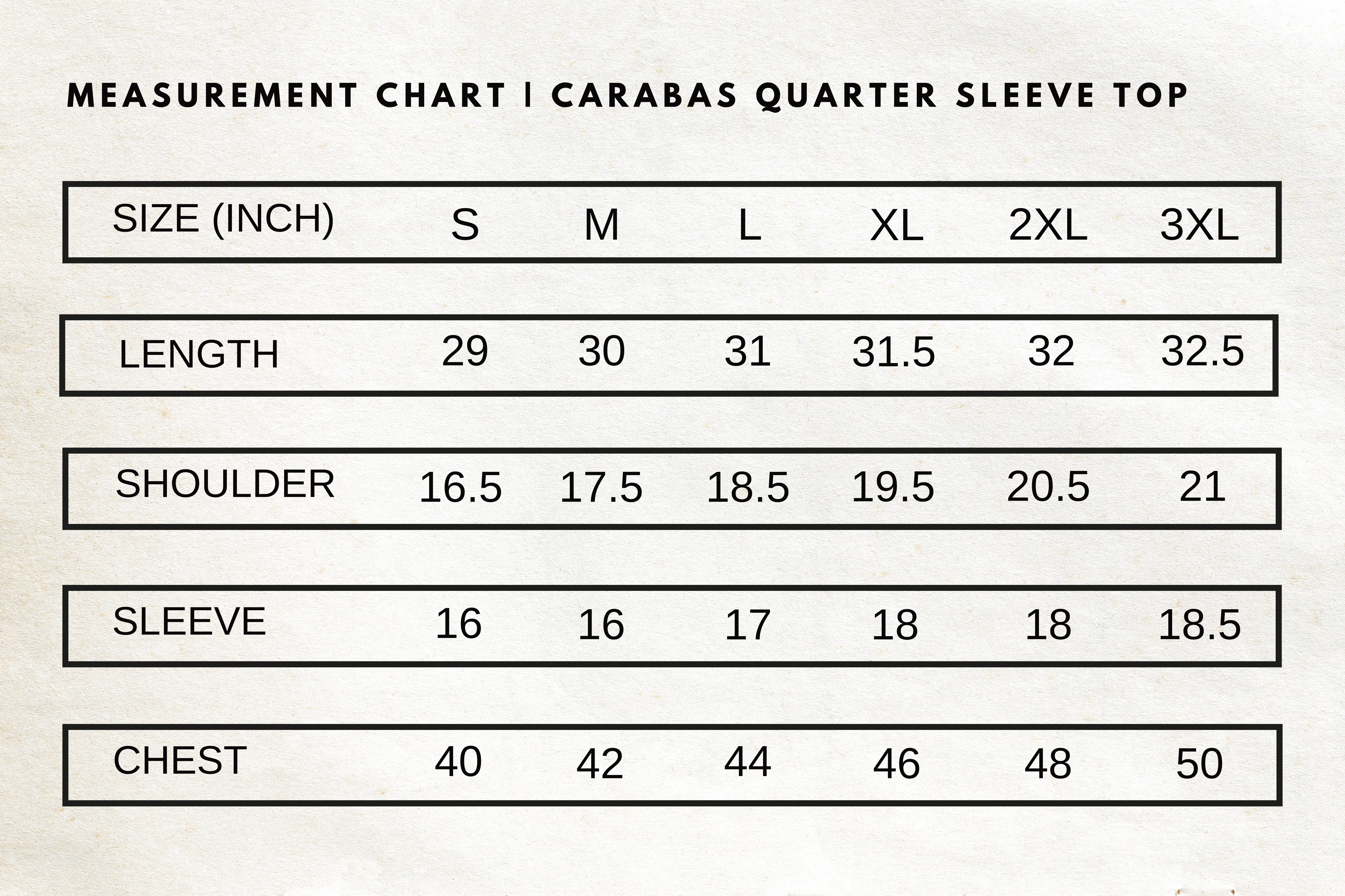 WEBP MEASUREMENT-CARABAS-QUARTER-SLEEVE-TOP