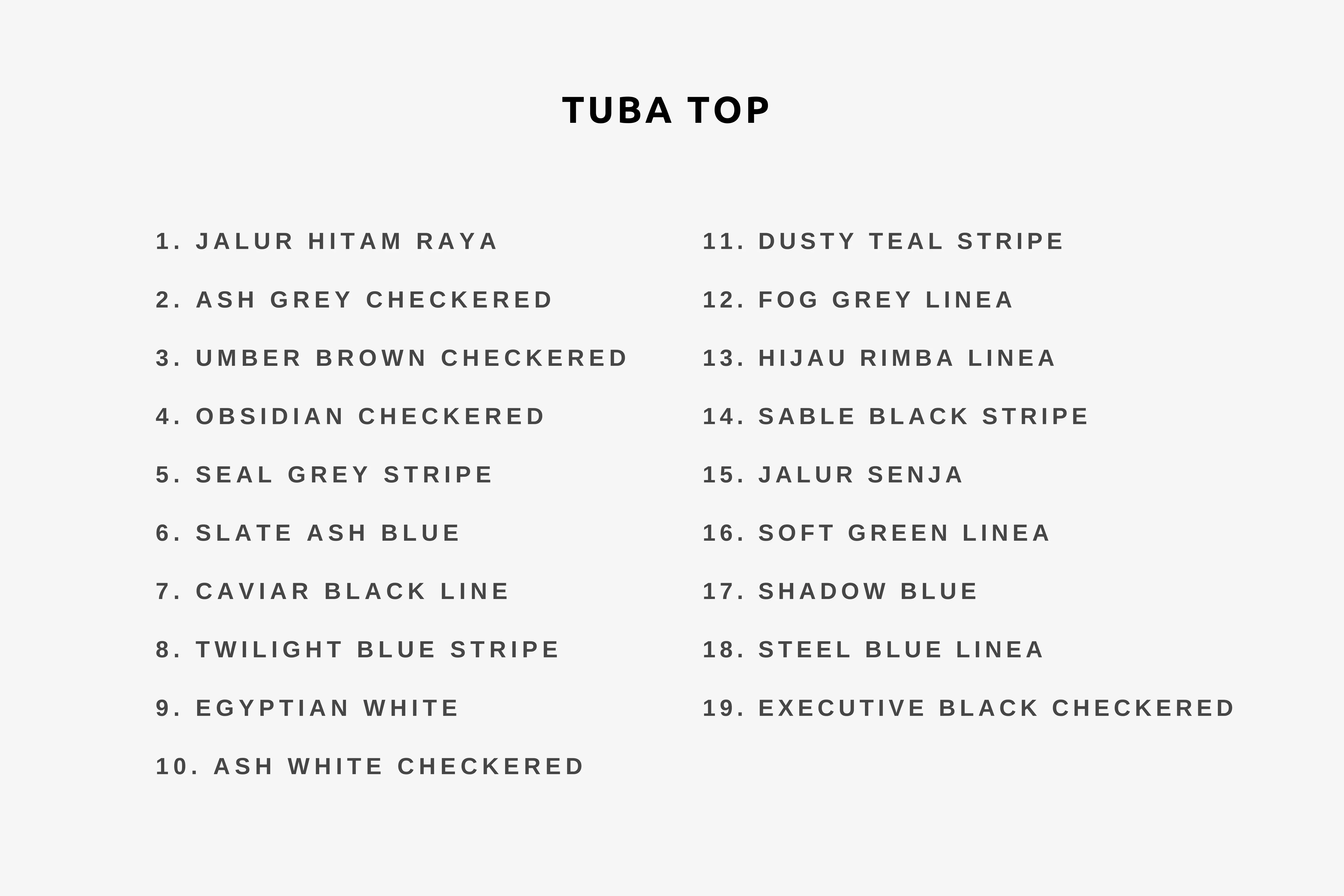 WEBP LIST COLOUR TUBA