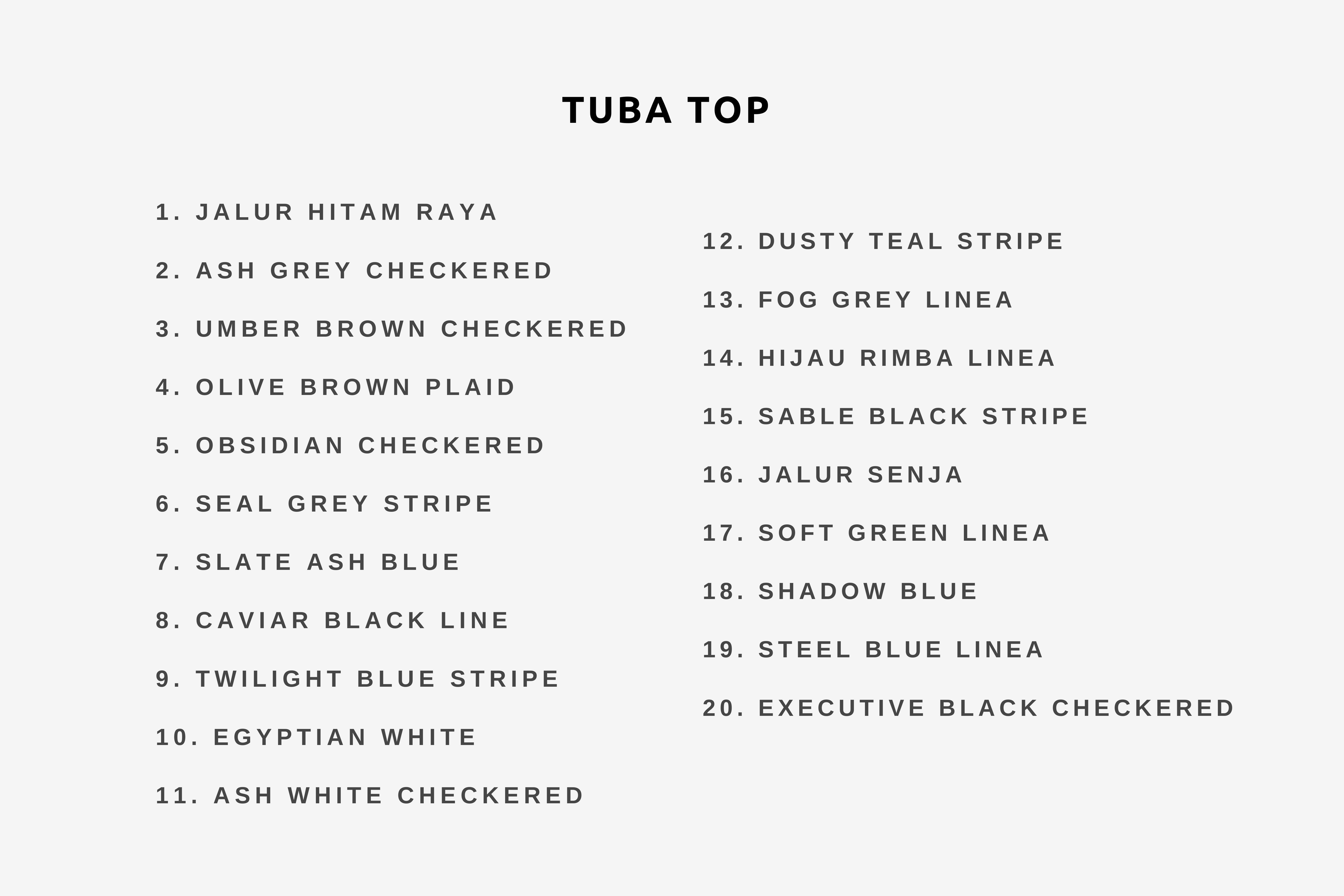 TUBA PALLETE OLIVE BROWN PLAID