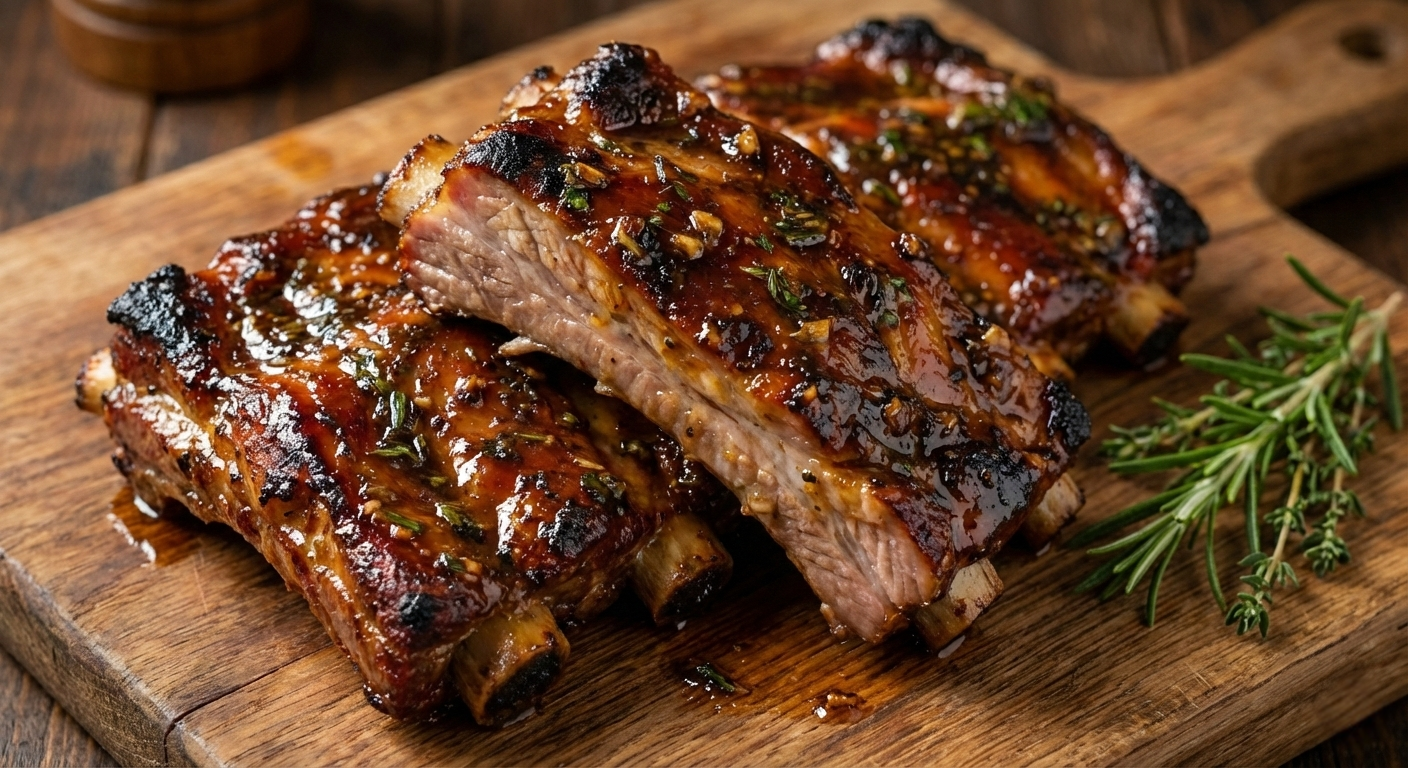 Fall-Off-The-Bone Garlic & Herb Iberico Spareribs