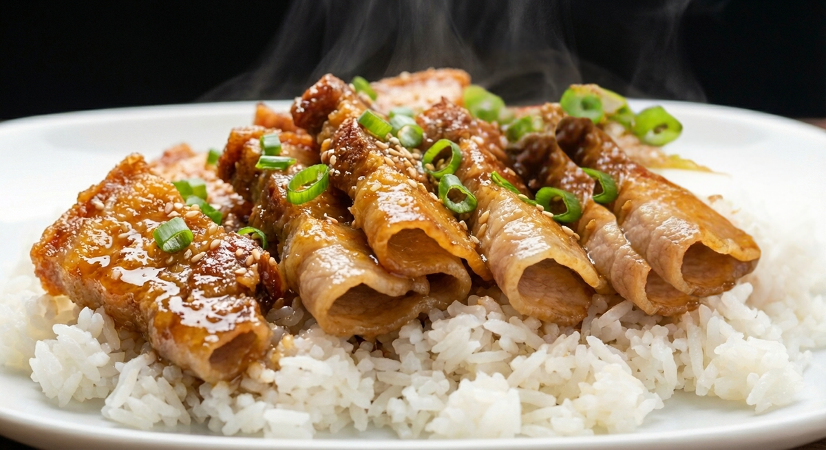 15-Minute Crispy Honey-Garlic Sliced Pork Belly