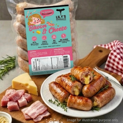 lilys-homemade-bacon-&-cheese-sausage-healthy-protein-kids-malaysia