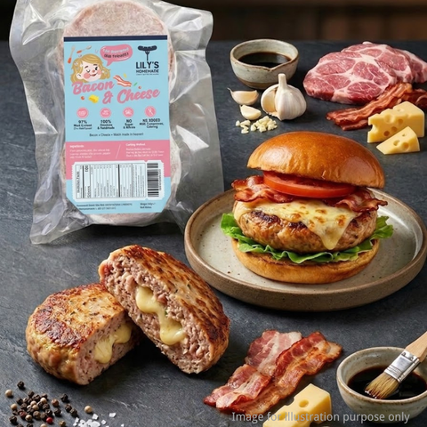 lilys-homemade-bacon-&-cheese-burger-patties-healthy-protein-kids-malaysia