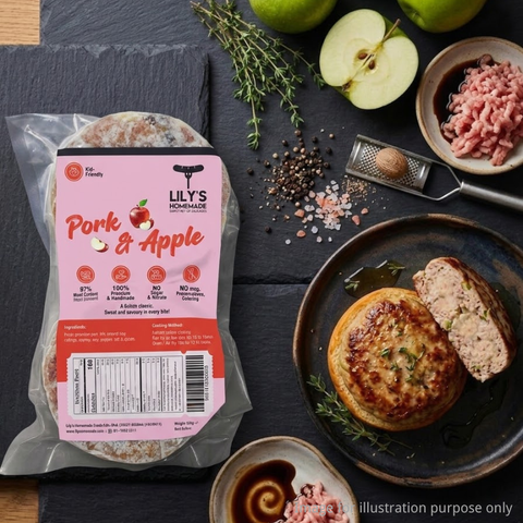 lilys-homemade-pork-&-apple-burger-patties-healthy-protein-kids-malaysia