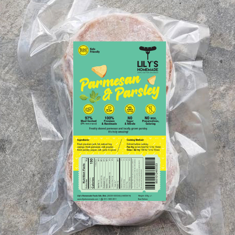 Parmesan & Parsley Pork burger